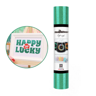 Burst Shimmer Adhesive Vinyl - Christmas Green