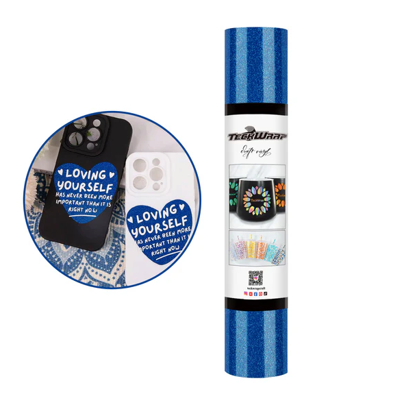 Burst Shimmer Adhesive Vinyl - Royal Azure