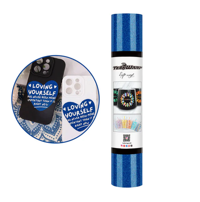 Burst Shimmer Adhesive Vinyl - Royal Azure