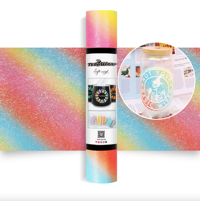 Glitter Brush Adhesive Vinyl - Diagonal Candy
