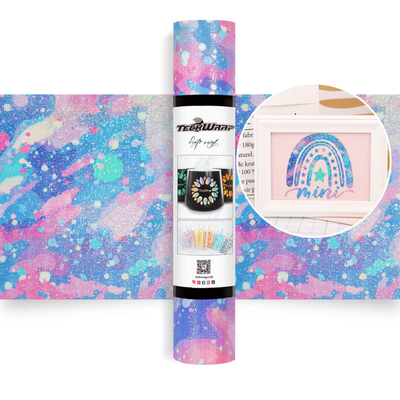 Glitter Brush Adhesive Vinyl - Watercolor Spots
