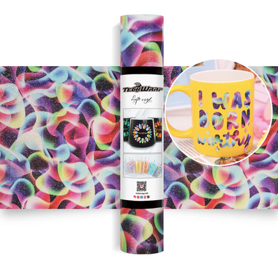 Glitter Brush Adhesive Vinyl - Abstract Bubbles