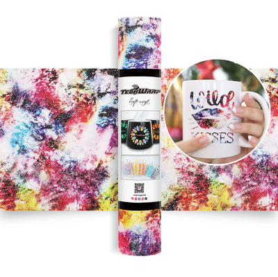Glitter Brush Adhesive Vinyl - Tie Dye Nebula