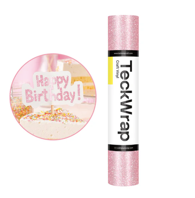 Burst Glitter Adhesive Vinyl - Powder Pink