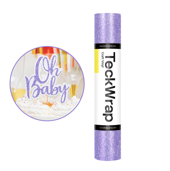 Burst Glitter Adhesive Vinyl - Lavender