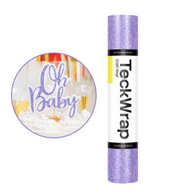 Burst Glitter Adhesive Vinyl - Lavender