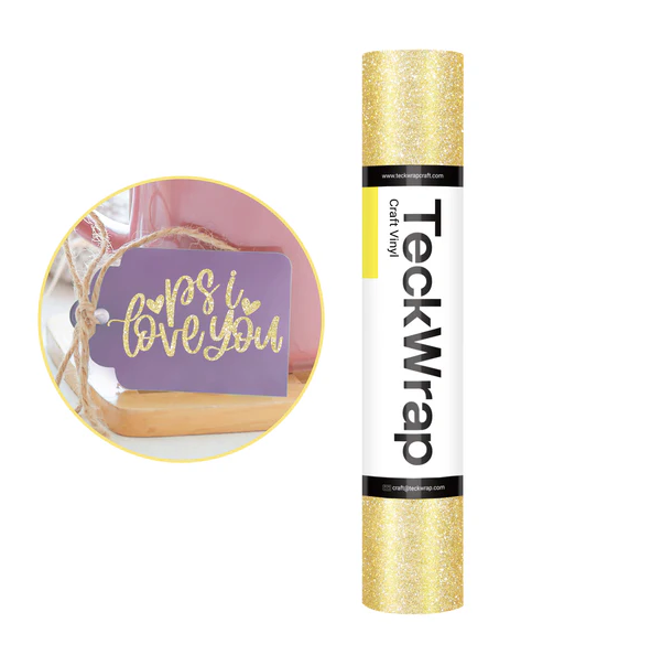 Burst Glitter Adhesive Vinyl - Gold