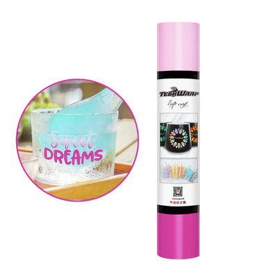 Clear Cold Color Changing Adhesive  Vinyl (Translucent) - Rose Red
