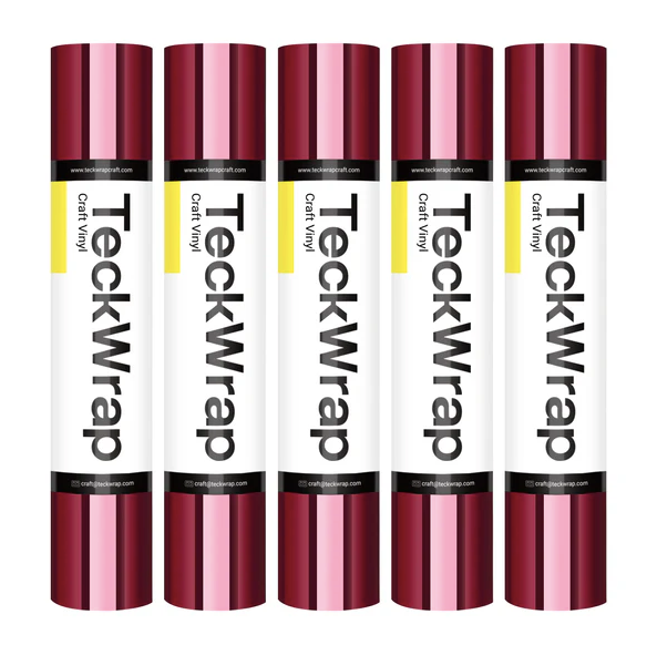 Bubble Free Mirror Chrome Adhesive Vinyl - Wine Red