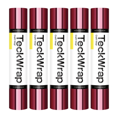 Bubble Free Mirror Chrome Adhesive Vinyl - Wine Red