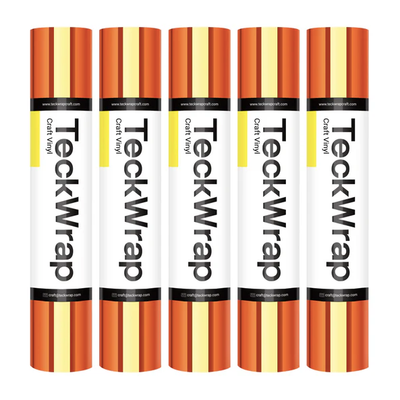 Bubble Free Mirror Chrome Adhesive Vinyl - Cayenne Orange