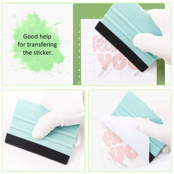 Teckwrap Large Felt Squeegee - Mint - Single Unit