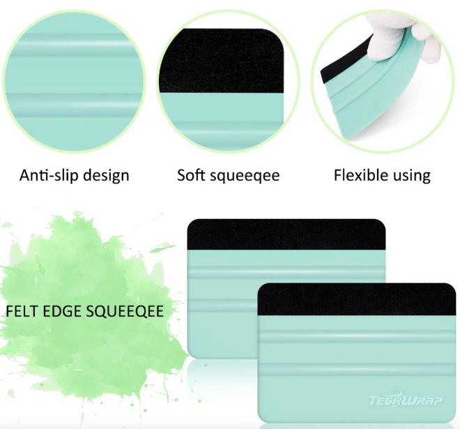 Teckwrap Large Felt Squeegee - Mint - Single Unit
