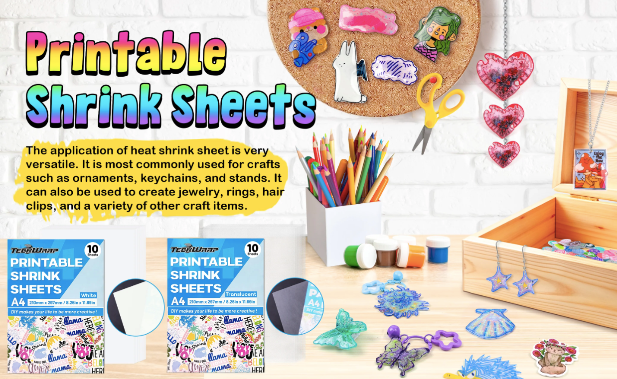 Inkjet Printable Shrink Sheets - Translucent
