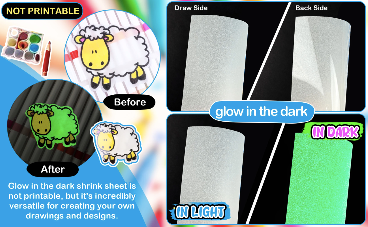 Inkjet Printable Shrink Sheets - Translucent
