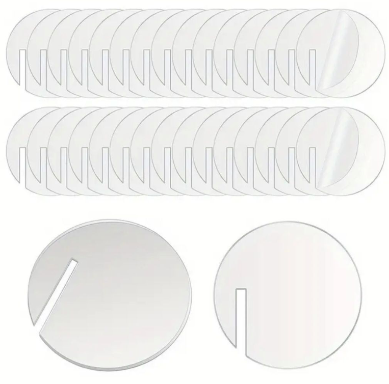 Clear Round Drink Marker Acrylic - 40mm x 1,5mm