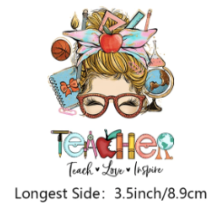 Teacher Life Sticker - Blonde Pink Bow