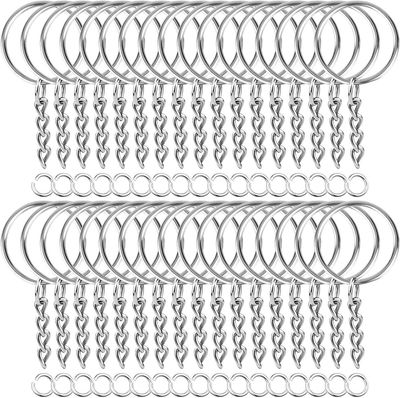 Silver Keyring Chain Pack of 50 w/jump rings