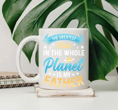 Dad Sticker: Greatest Man - Blue/Yellow