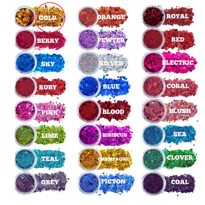 Chunky Mix  Glitter - Gold