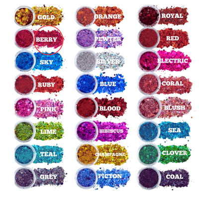 Chunky Mix  Glitter - Berry