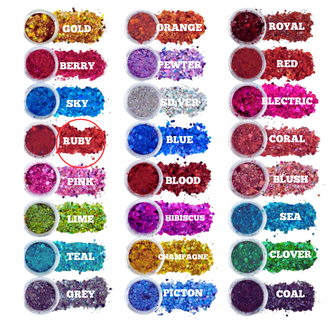Chunky Mix  Glitter - Ruby