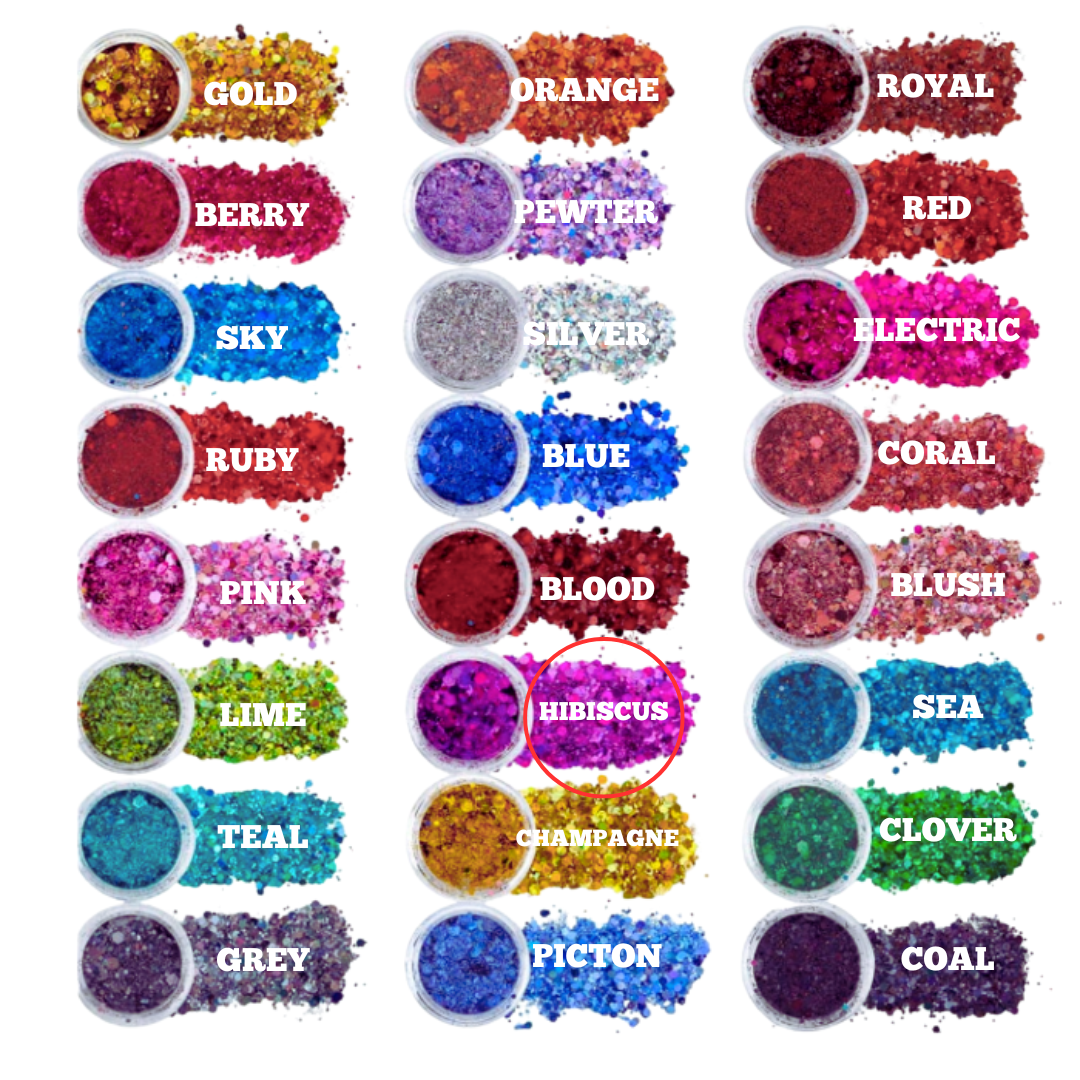 Chunky Mix  Glitter - Hibiscus