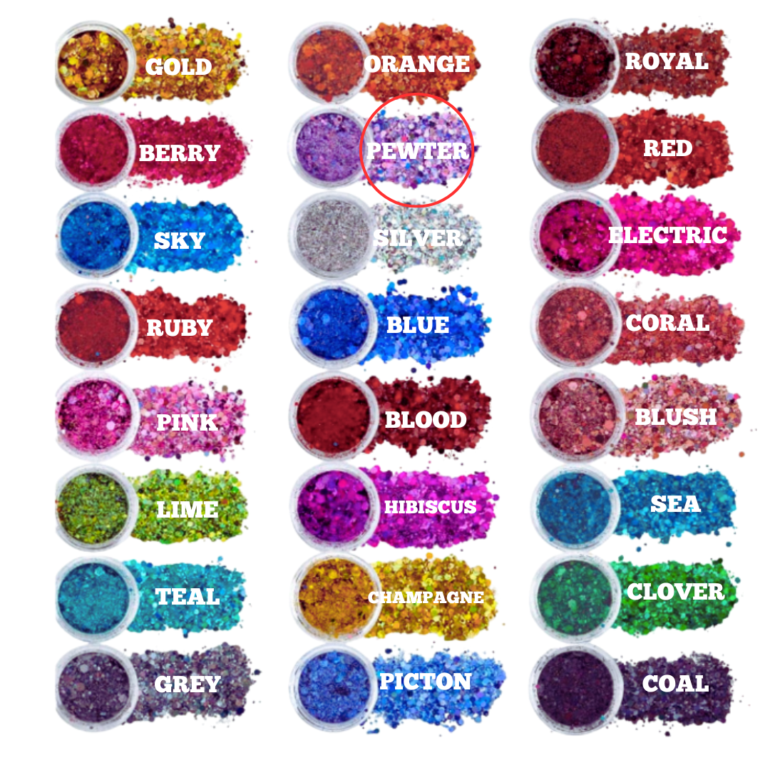 Chunky Mix  Glitter - Pewter