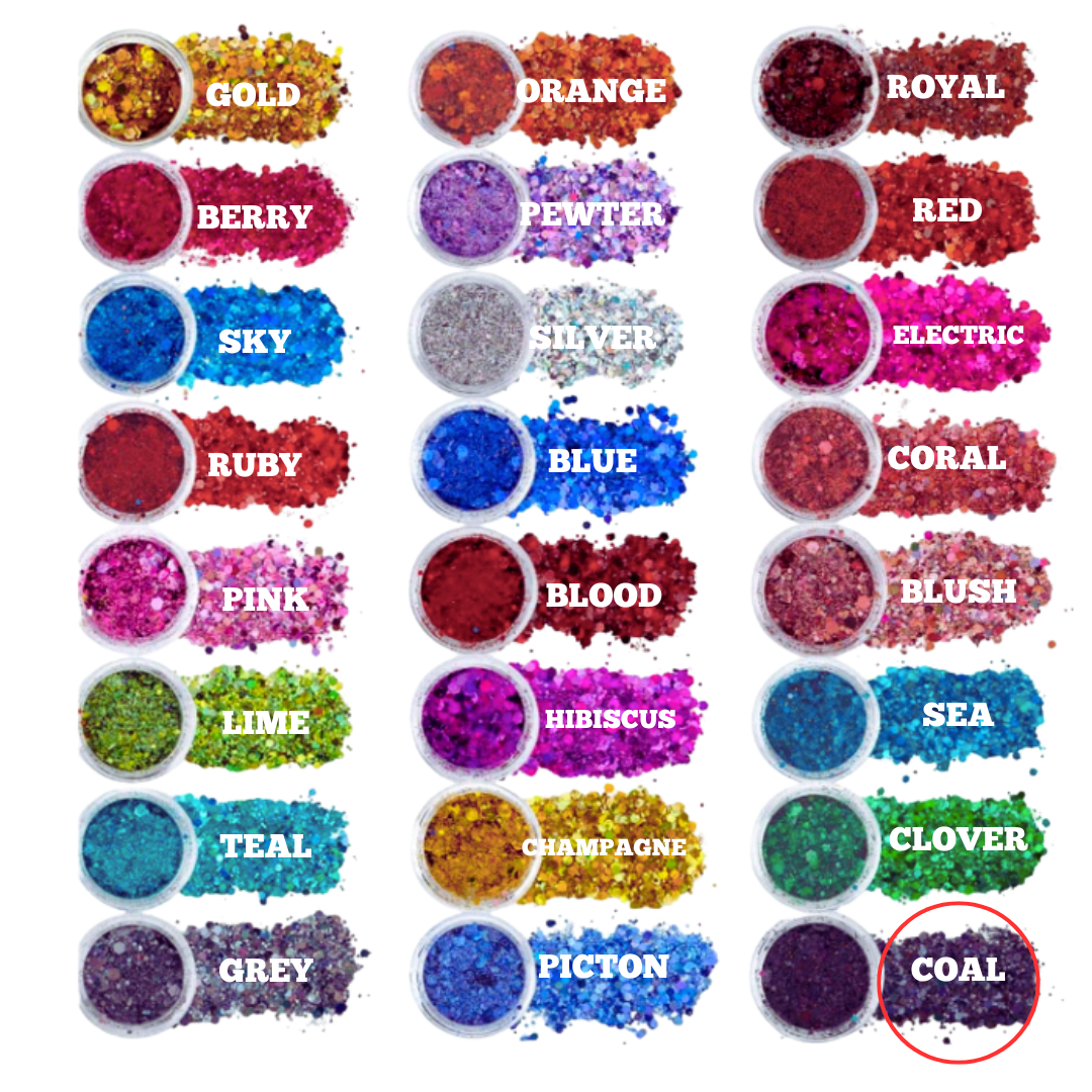 Chunky Mix  Glitter - Coal