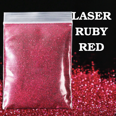 Fine Glitter 10g - Laser Ruby Red