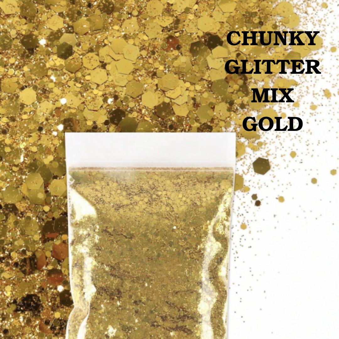 Chunky Glitter Mix 10g - Gold