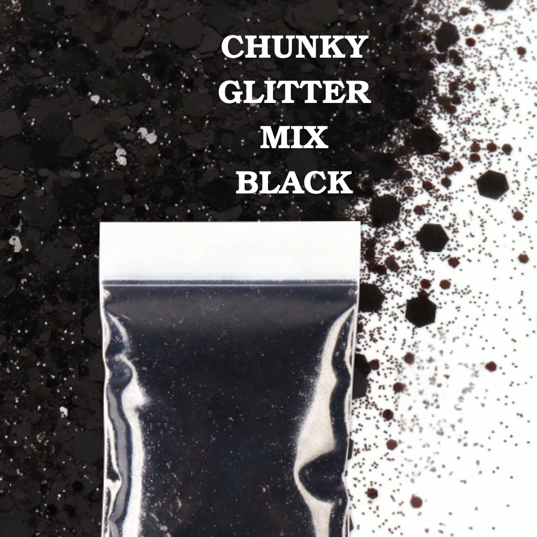 Chunky Glitter Mix 10g - Black