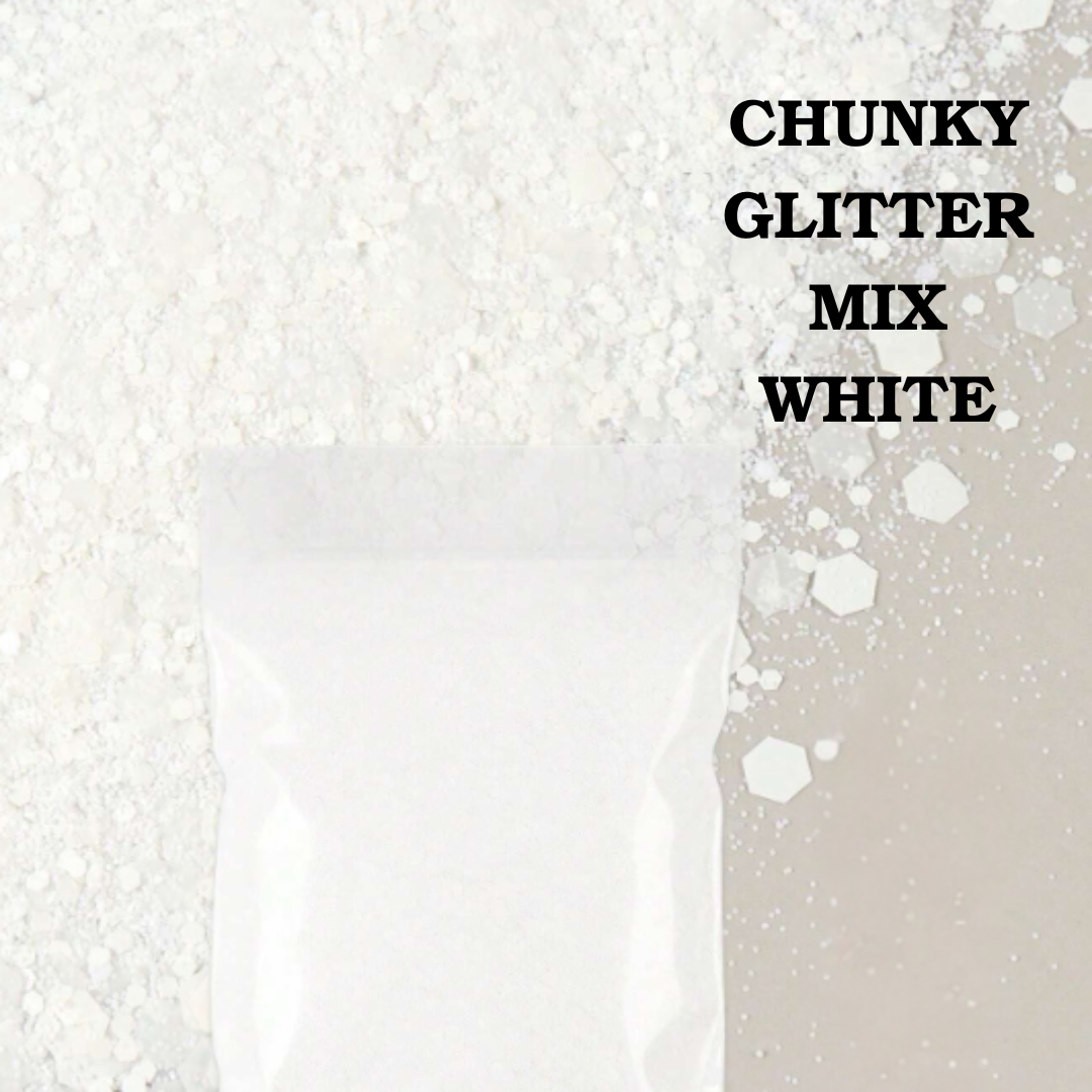 Chunky Glitter Mix 10g - White