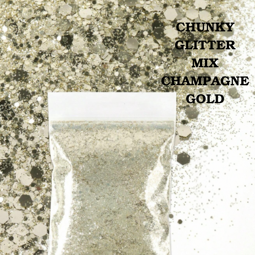 Chunky Glitter Mix 10g - Champagne Gold