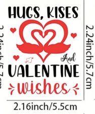 Hugs &amp; Kisses &amp; Valentines Wishes - Swans