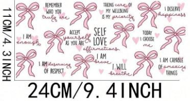 Libby Full Wrap Sticker - Bow Affirmations