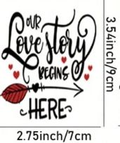 Our Love Story Begins Here- 7cm