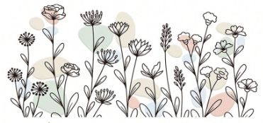 Libby Full Wrap Sticker - Line Art Flower