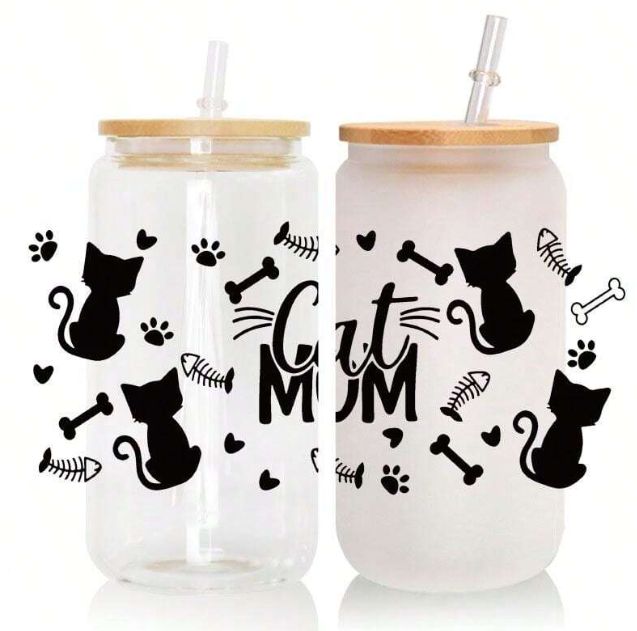 Libby Full Wrap Sticker - Cat Mom