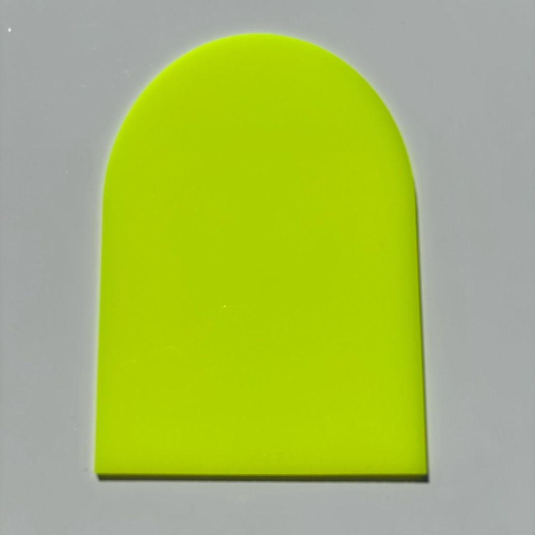 A5 Acrylic Arch Sheet - Neon Yellow