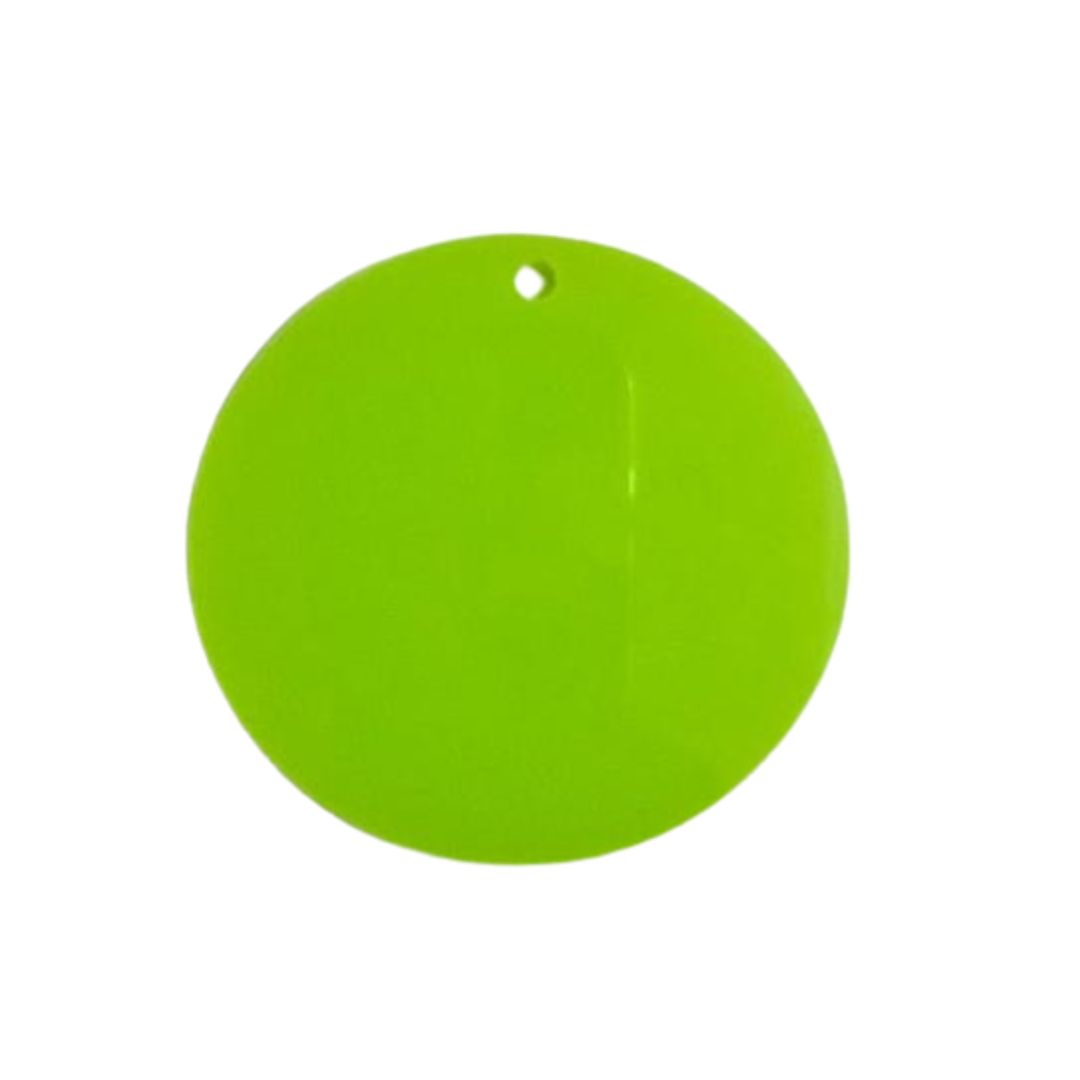 5cm Circle Acrylic - Neon Green