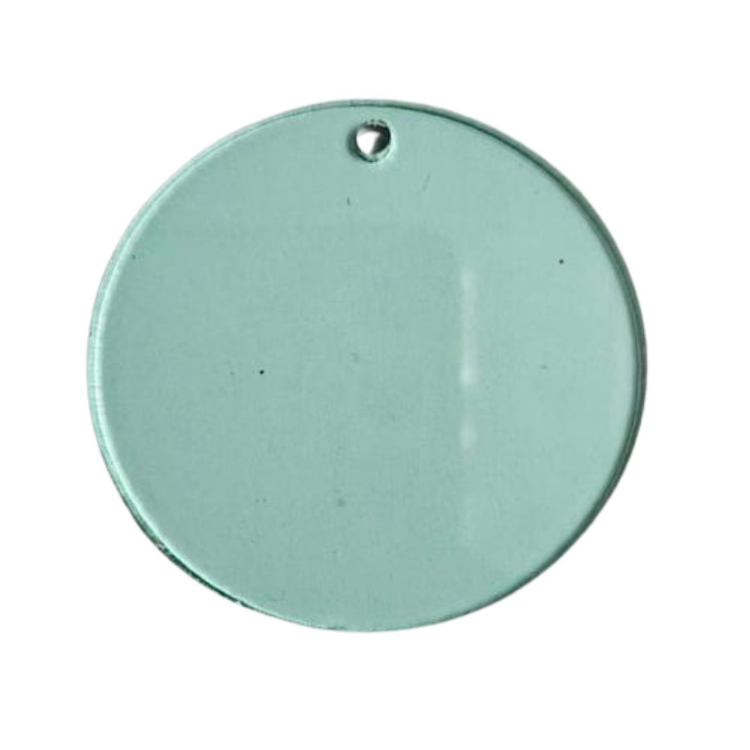 5cm Circle Acrylic - Sea Green Tint