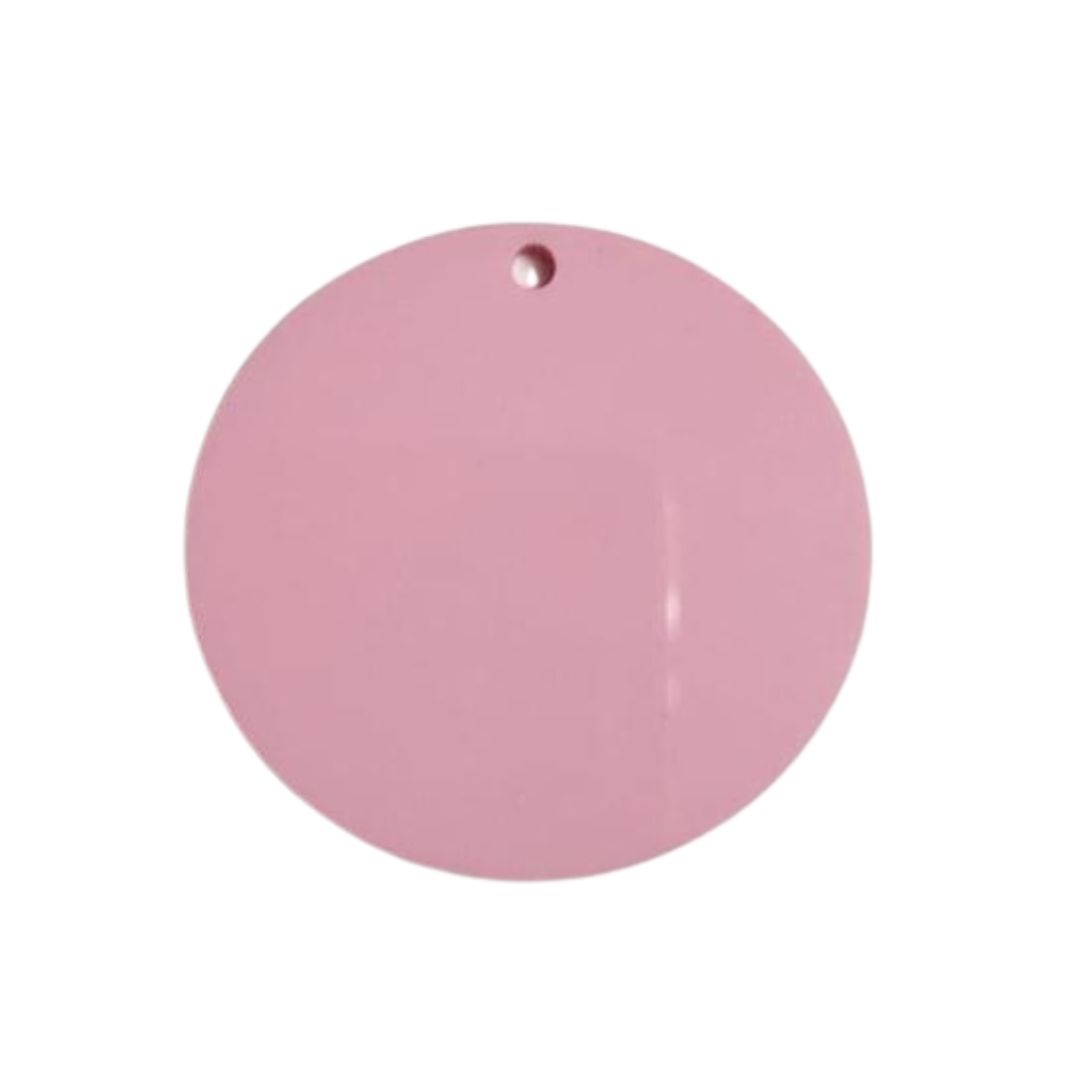 5cm Circle Pastel Acrylic Disc - Pink