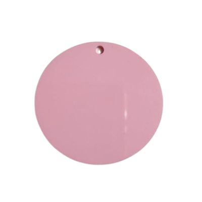 5cm Circle Pastel Acrylic Disc - Pink