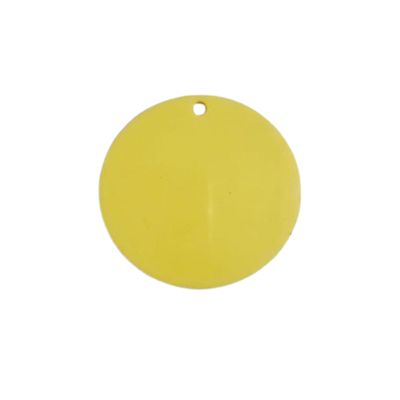 5cm Circle Pastel Acrylic Disc - Butter Yellow