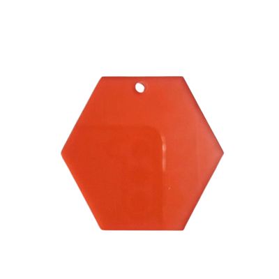 5cm Hexagon Acrylic- Poppy Hues