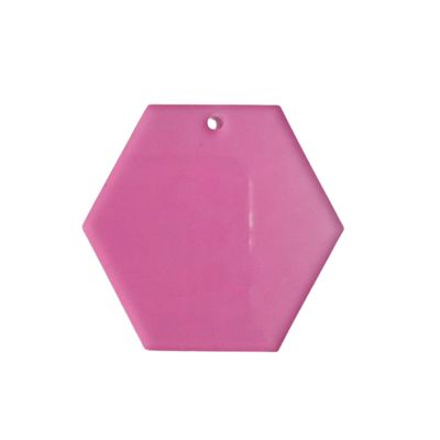 5cm Hexagon Acrylic- Passion Pink Hues