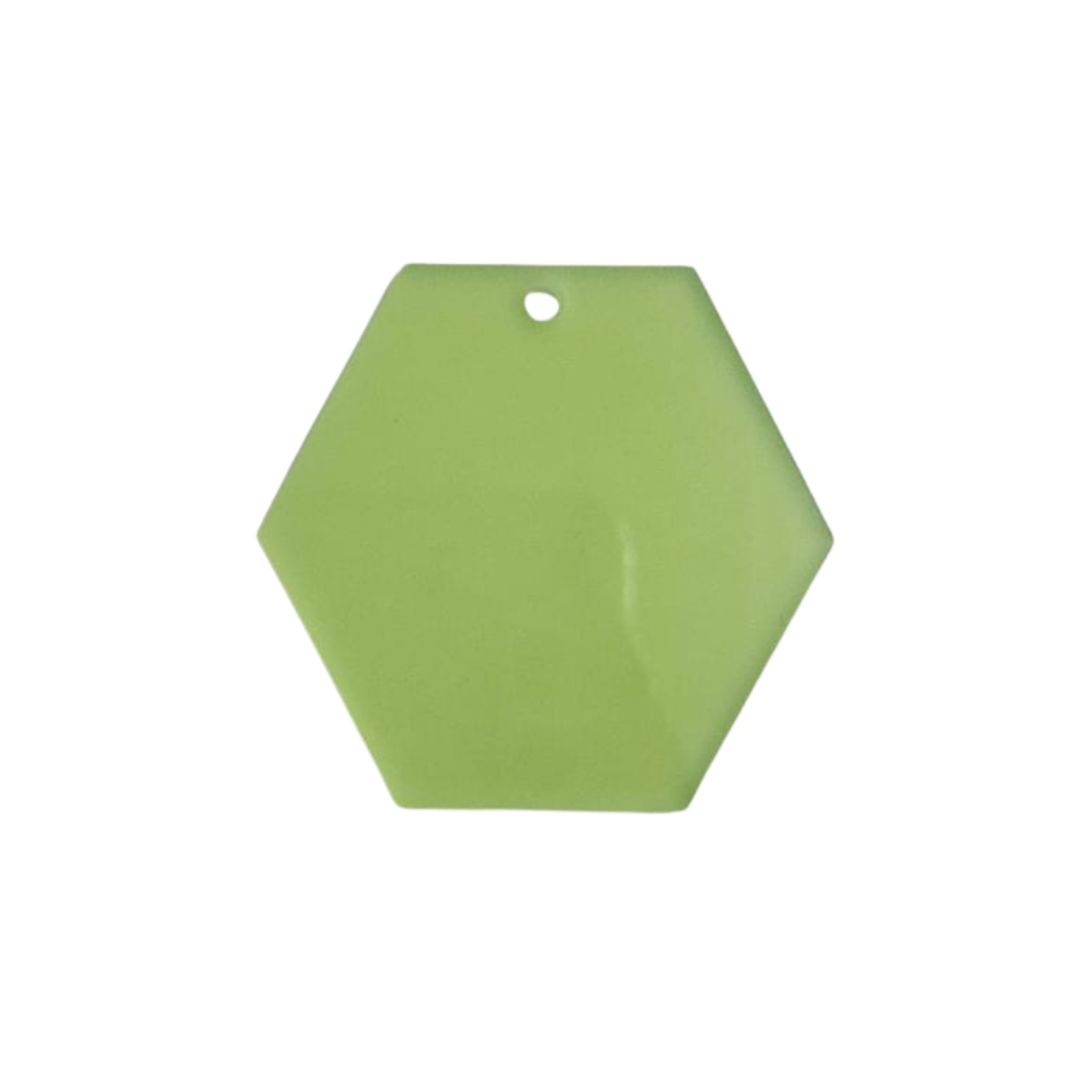 5cm Hexagon Acrylic- Kiwi Hues