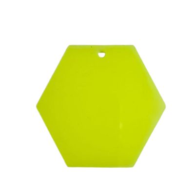 5cm Hexagon Acrylic - Neon Yellow
