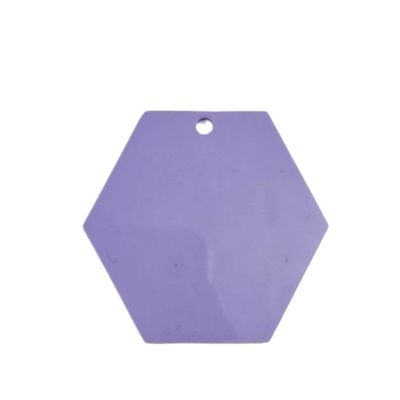 5cm Hexagon Pastel Acrylic Disc - Lilac